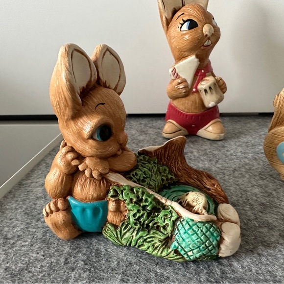Lot of 3, 1960’s Hand-painted Vintage Pendelfin Figurines - Bunnies - Picture 2 of 16